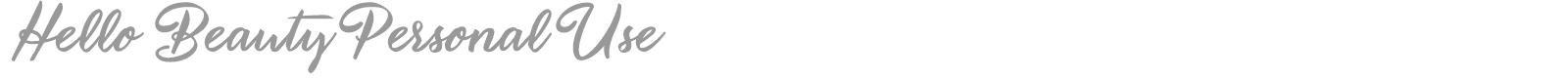 Hello Beauty font preview
